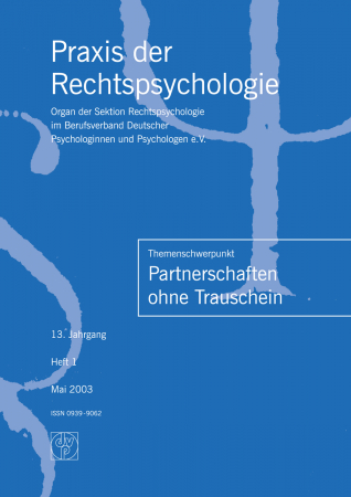E-Book Praxis der Rechtspsychologie 1/2003